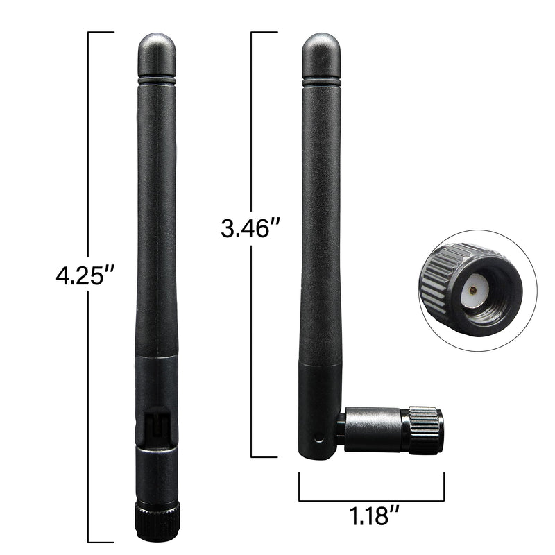  [AUSTRALIA] - WiFi Antenna PC Bluetooth Antenna, Dual Band 2.4Ghz 5Ghz 5.8Ghz 3dBi with RP-SMA Male (with No Pin) for Gaming Motherboard, RV Camera, Mini PCIE M.2 Wireless Card, Router -2 Pack RP-SMA Male Antenna 2 Pack