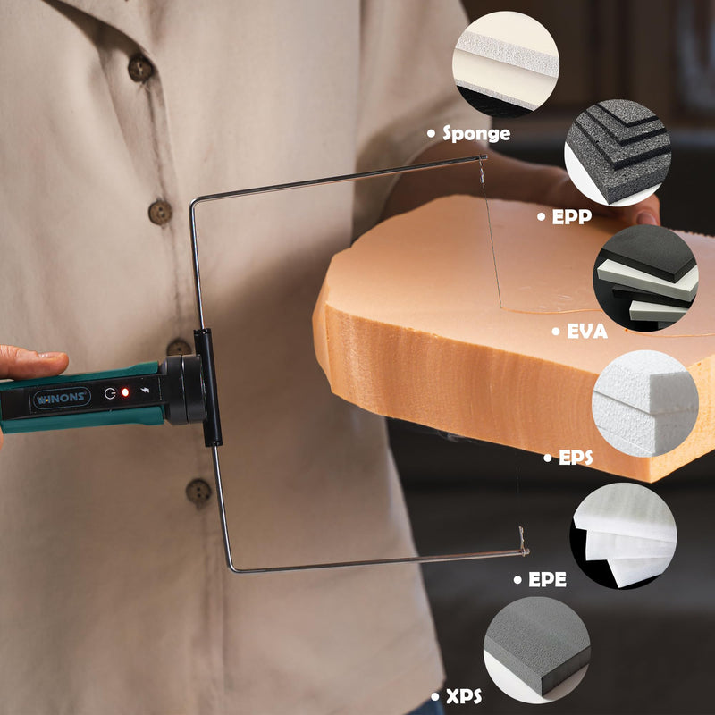 WINONS Hot Wire Foam Cutter Tool, WFC0010 Polystyrene and Styrofoam Cutter has 450°C Max. Temperature and Wider Cutting Zone, Hot Knife Cutting Tool with German Standards (Kit of 15)