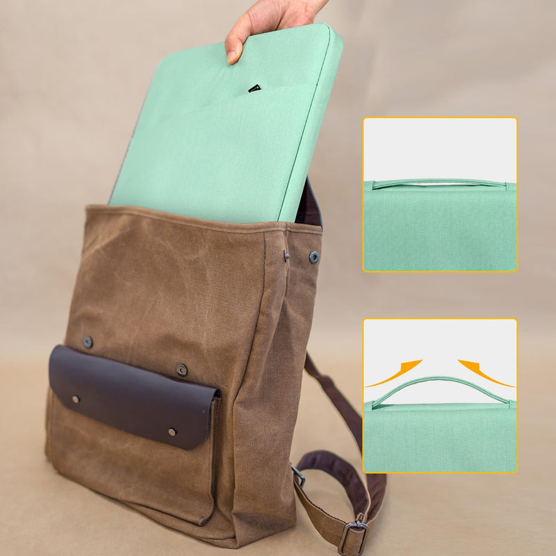 Laptop Sleeve Case 15.6 16 Inch, Carrying Computer Bag for Lenovo HP Dell ASUS Chromebook Laptop Notebook, Aspire/Dell Inspiron/HP Pavilion/HP Victus 15/ASUS Zenbook, Green 15-15.6 Inch