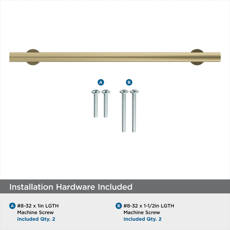 Amerock | Cabinet Pull | Golden Champagne | 7-9/16 inch (192 mm) Center-to-Center Drawer Pull | Radius | Kitchen and Bath Hardware | Furniture Hardware