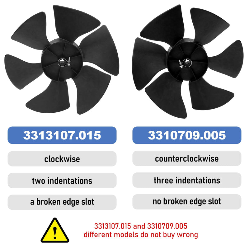 3310709.005 RV AC Fan Blade Replacement for Dometic Duo-Therm Brisk II & Penguin Models, RV Air Conditioner Fan Blade Replacement for Dometic Condense