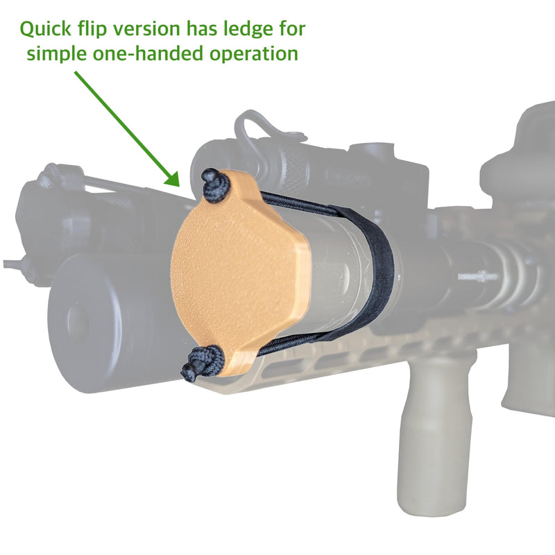 Light/Lens Cover for Weapon Mounted Flashlights (Pro Tac HLX/HLX Pro, Black - Quick Flip) Pro Tac HLX/HLX Pro