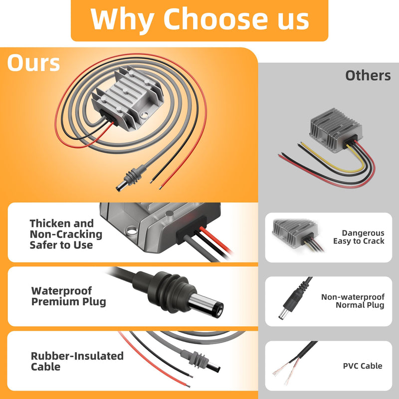 Starlink Mini Step Up Power Cable 12V/24V to 30V 3.5A Converter with DC Power Cable, 9V to 28V Input DC Step-Up Power Adapter Cord for Starlink Mini Without Plug