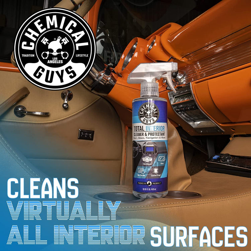 Chemical Guys Total Interior Cleaner & Protectant, Cleans & Protects Leather, Vinyl, Plastic, Rubber & Glass Streak-Free Finish for Cars, Trucks, SUVs, RVs & More - 16 oz 16 Fl Oz (Pack of 1) Fresh