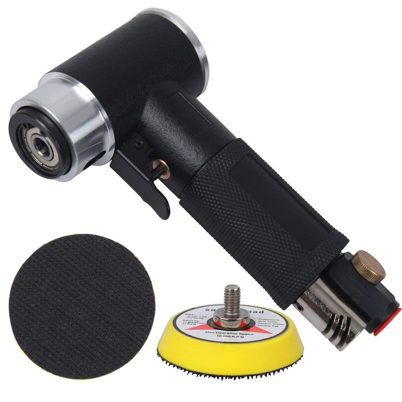 2" and 3" Random Orbital Air Mini Sander - 15,000 RPM Pneumatic Angle Sander, Dual Action Polisher