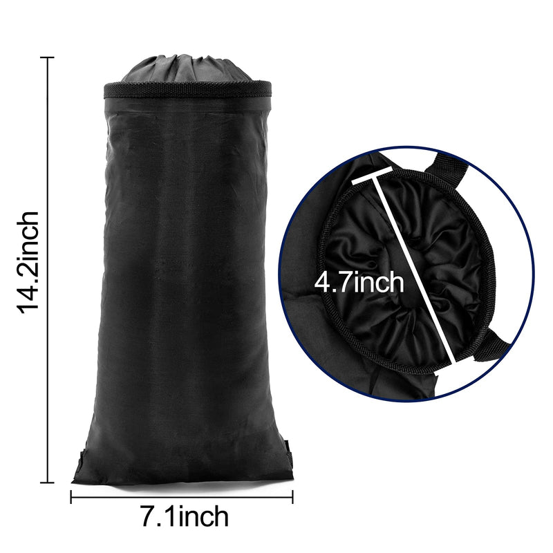 Car Trash Bag Car Trash Can Hanging Back Seat Car, Car Garbage Bag with Storage Pockets, Washable Eco-Friendly Car Garbage Can for Outdoor Traveling & Home Use (2 Pcs Black) 2 Black