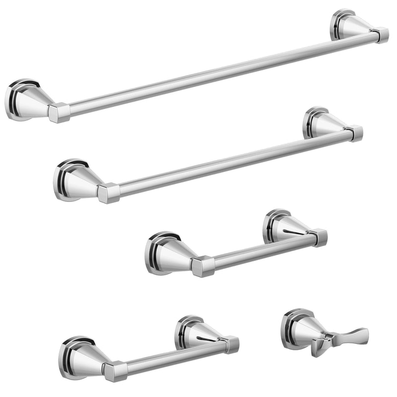 Delta Pivoting Toilet Paper Holder | Polished Chrome | Wall Mount | Stryke Bathroom Accessories (Pack of 1)