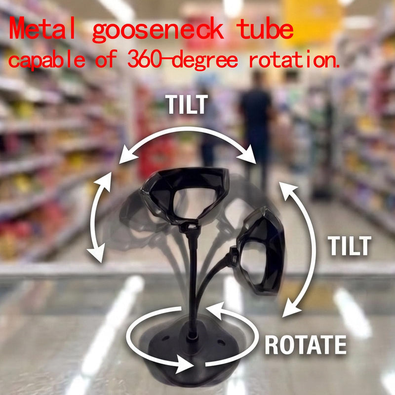 Universal Barcode Scanner Stand Compatible with Zebra Symbol DS2208 DS2278 DS4308 DS4608 DS8108, Flexible Gooseneck Scanner Holder with Non-Slip Base for Retail Warehouse Checkout.