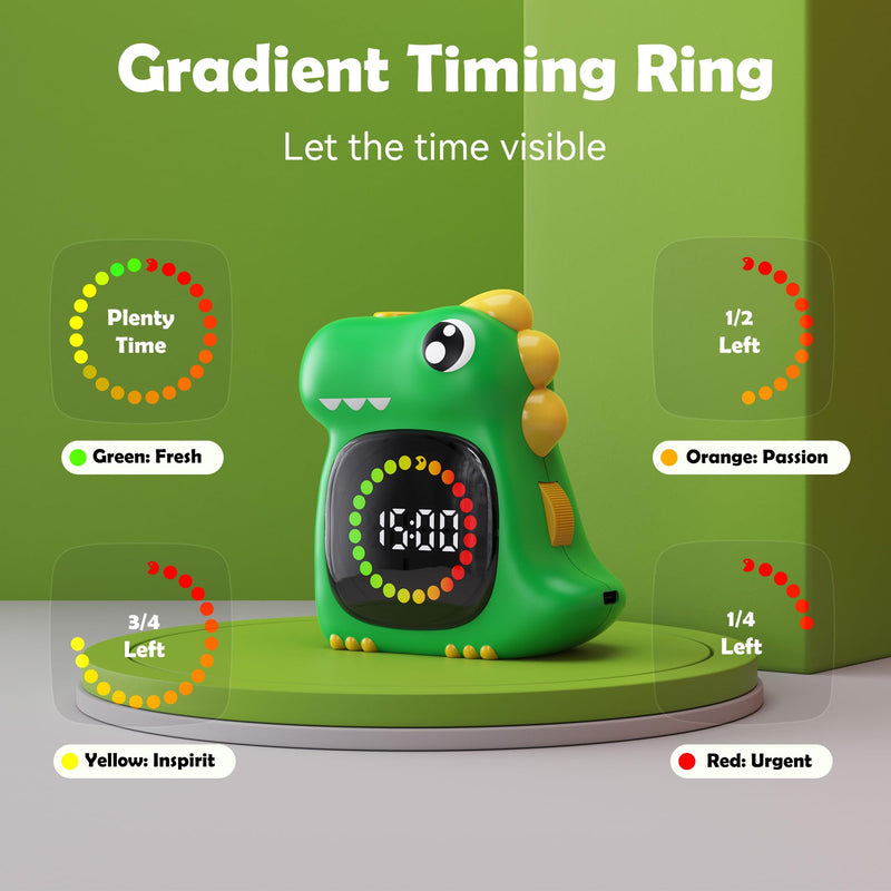 Visual Timer for Kids 99 Minute Digital Cute Kids Visual Timer Classroom Timer for Home School Study Teaching Time Management Countdown Timer Green