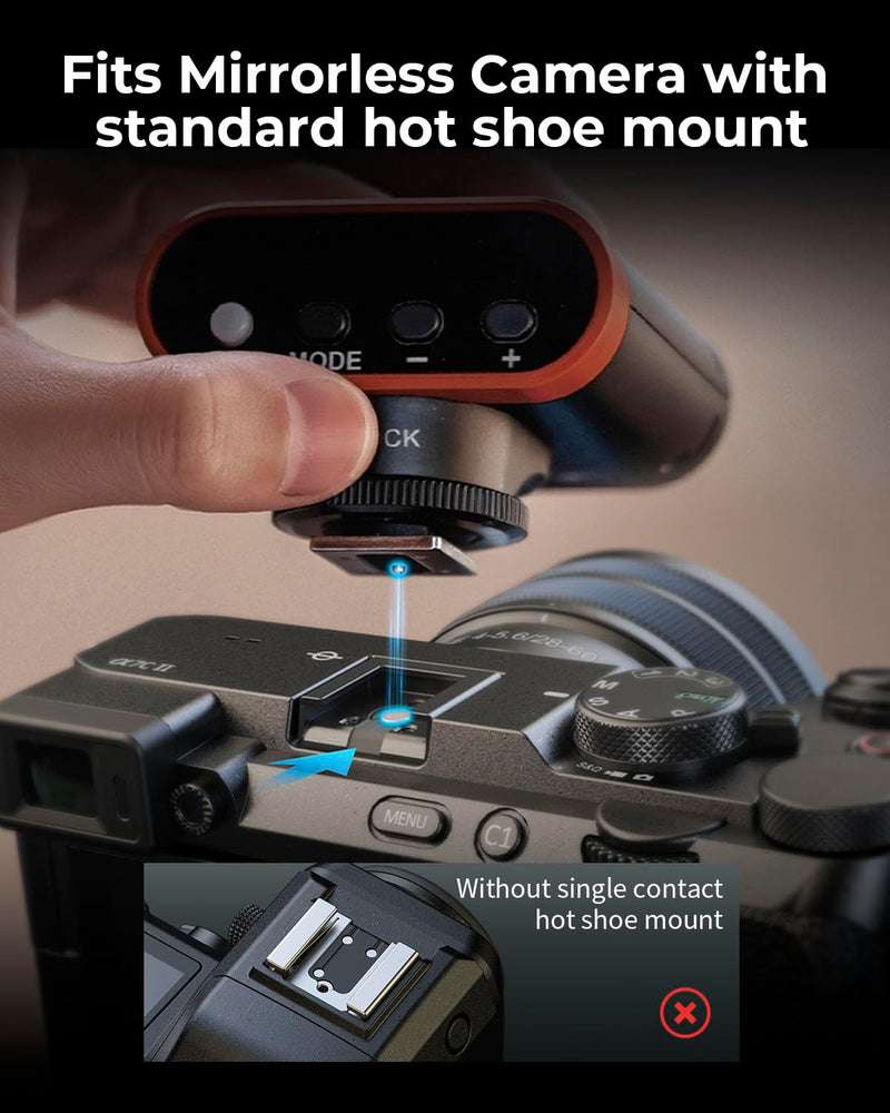 SmallRig RS20 Mini Camera Flash for Canon for Sony for Nikon, GN12 Flash | 2000mAh, OLED Screen, 8 Levels 500 Full-Power Flashes/1.8s Recycle/6500K, A/M Mode 1/1-1/128 - 5374 Red
