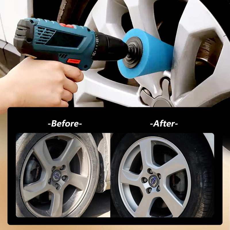 5Pcs Polishing Foam Sponge Polishing Balls Wheel Cleaning Tools Car Wheel (for Drills Car Polisher and Polisher Kits for car Care, Metal, Plastic, Ceramic and Glass.