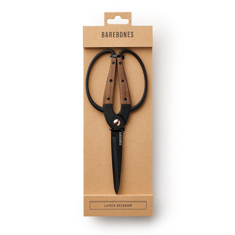 Barebones Garden Scissors - Walnut Scissors - Garden Supplies and Indoor Plant Accessories - Plant Shears with Wide Handles - Comfortable Fit Hand Pruners (Large) Large Garden Scissors