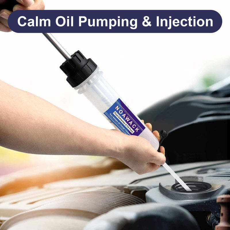 Fluid Extractor Pump, Manual Oil Extractor for Cars, ATVs & Lawn Mowers - Oil Transfer Pump with Flexible Hoses, Brake/Transmission Fluid Extractor, Oil Change Tools 7 oz (200 ml) 200 ml(16" hose)