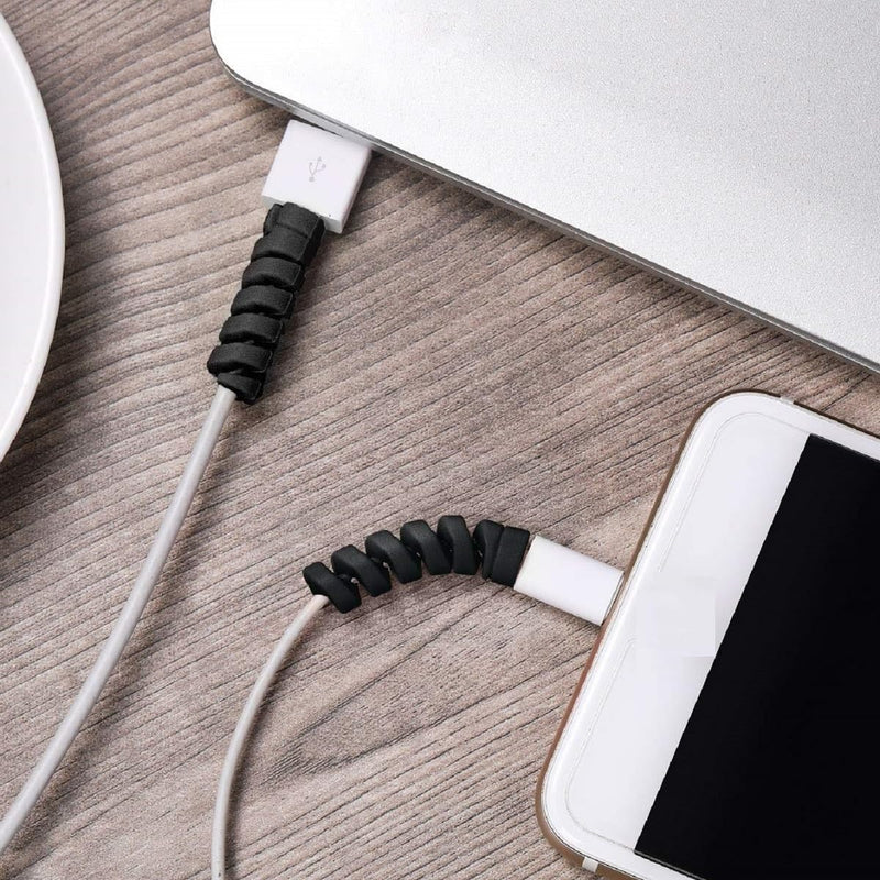2 Pcs Charging Cable Protector TP Spiral Charger Cable Savers for Cords Micro USB Protector, Mouse Saver, Suit for Cell Phones, Computers(Pink)