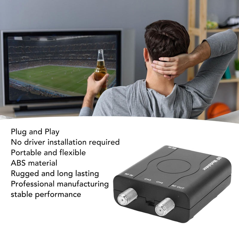 HDMI to RF Modulator for TV Game Console | Plug and Play Coax RF Converter for TV, 1080P PLL Control NTSC Output CH3/CH4 RF Converter for Antenna TVs and Game Consoles