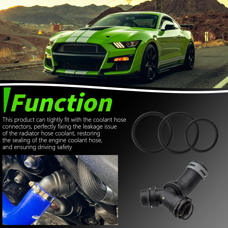 926-168 Radiator Hose and Coolant Tee T-Pipe Leak Repair Engine Seal Set O-Ring Kit Compatible with Ford F-150(2011-2018),F-250,350,450,550 Super Duty, Mustang and Lincoln Models-Stopped Coolant Leaks