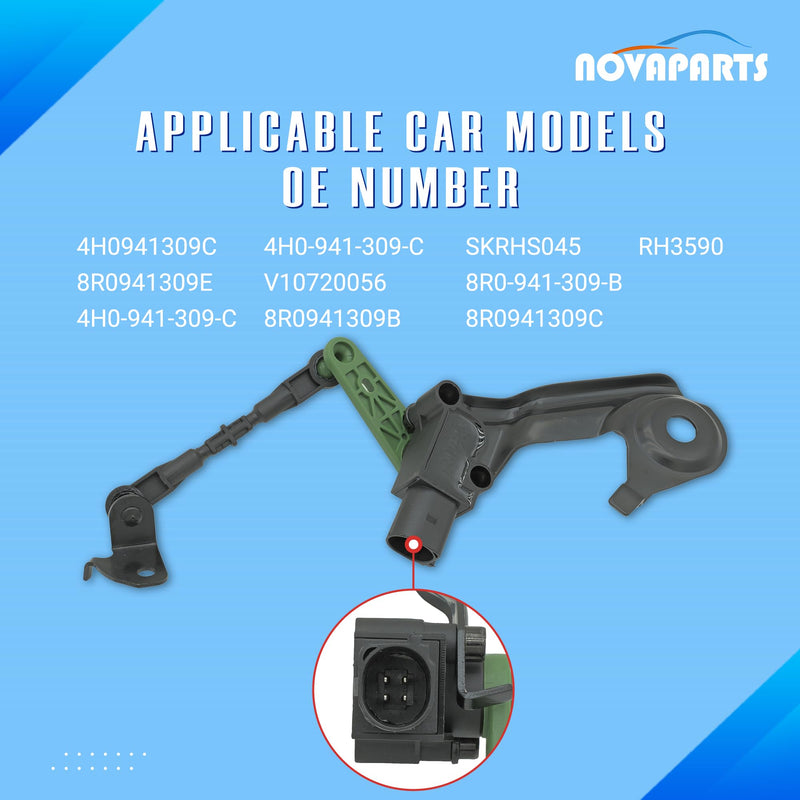 Rear Left Suspension Headlight Level Height Sensor for Audi A6 A7 A8 Q5 RS7 S6 S7 S8 SQ5 Replace 4H0941309C 4H0-941-309-C 8R0-941-309-B