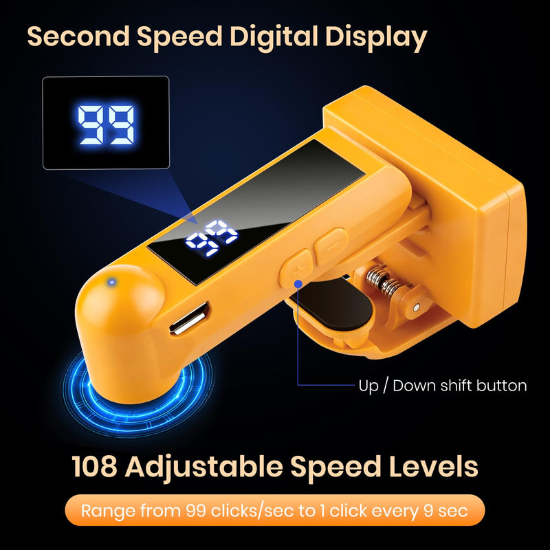 Keledz Recharge Auto Clicker for TikTok,iPhone iPad Apps,Game,Live(Orange) | 107 Adjustable Speeds,Fast Click Simulation Finger Continuous Click
