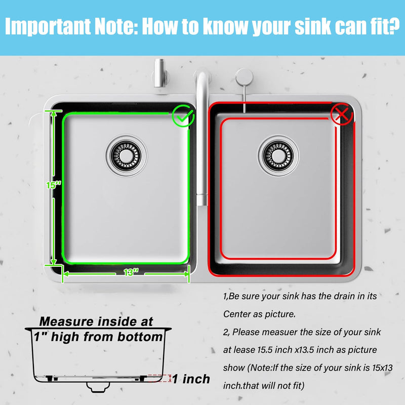 2pcs ARLBA Upgraded 15"x13" 304 Stainless Steel Sink Protectors for Kitchen Sink 15.5"x13.5" Rear Drain,Metal Sink Grid & Sink Rack for Bottom of Sink, Sink Gate Scratch Protection w/Sink Strainers