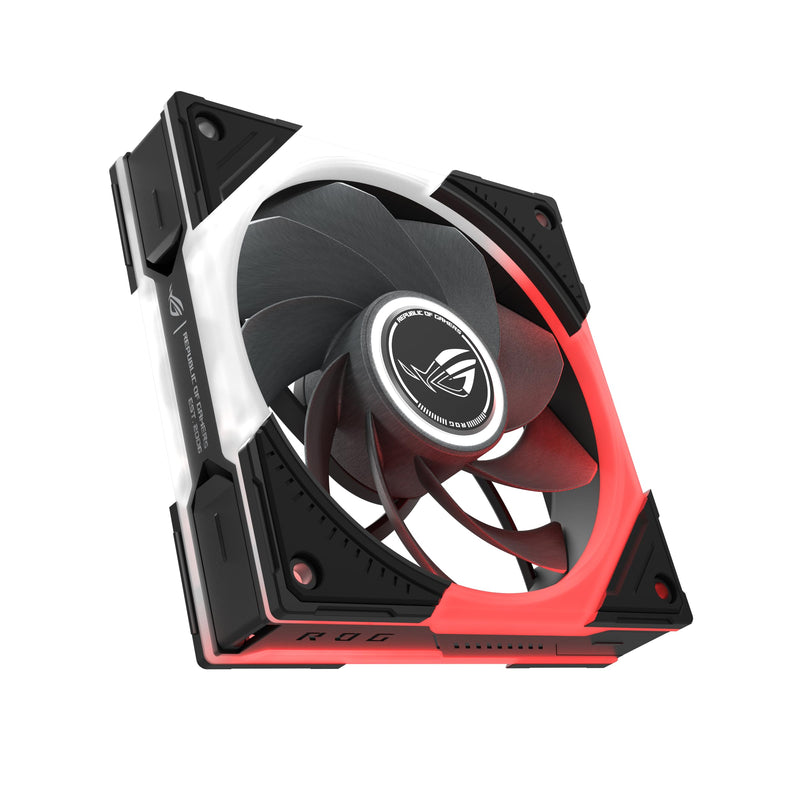 ASUS ROG Eurux GR120 ARGB Reverse PWM Fan Single Pack 120mm PWM, 2200RPM, Patented Daisy-Chain, Custom Lighting Effects