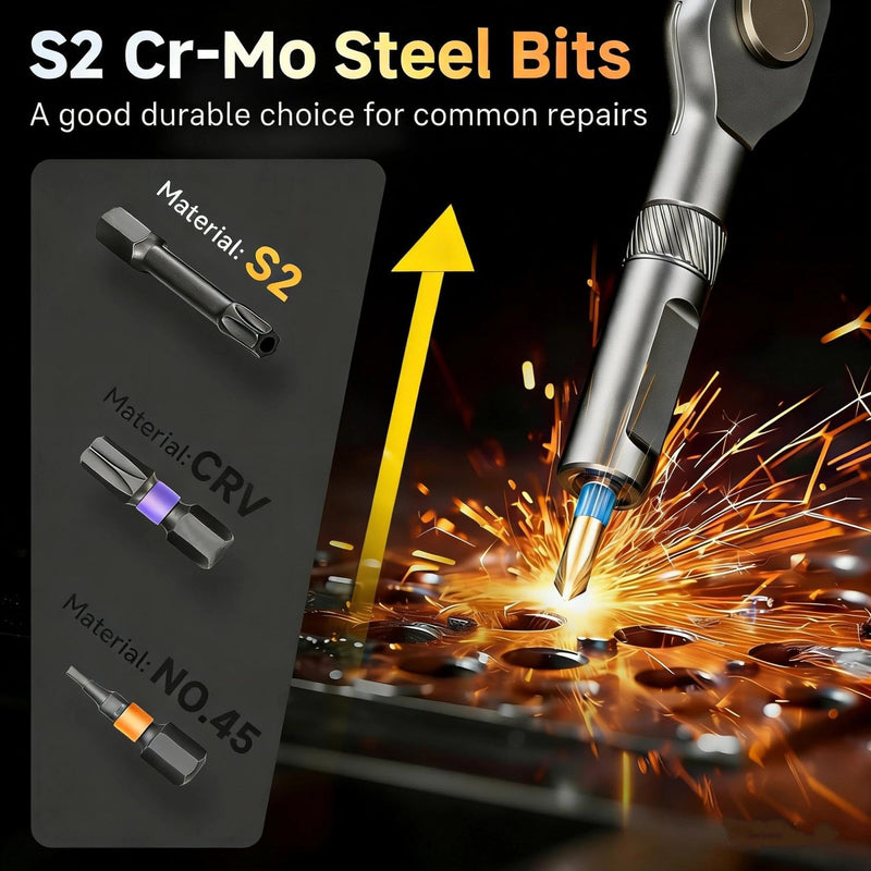 42 in 1 Magnetic Screwdriver Set, T Handle Ratchet Screwdriver Set, Precision Hand Tools for Electronics Repair, DIY Projects, Home Maintenance - Ideal Gift for Men & Women, Orange