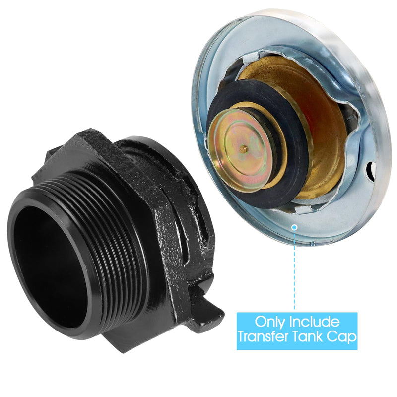Transfer Tank Fuel Cap Diesel Tank Cap for Venting Pressure,Vented Gas Diesel Lid for 2 Inch Base,Gas Fill Lid for Ford GMC Truck w/Transfer Auxiliary Fuel/Storage Truck Tool Box-Only Include Fill Lid Silver