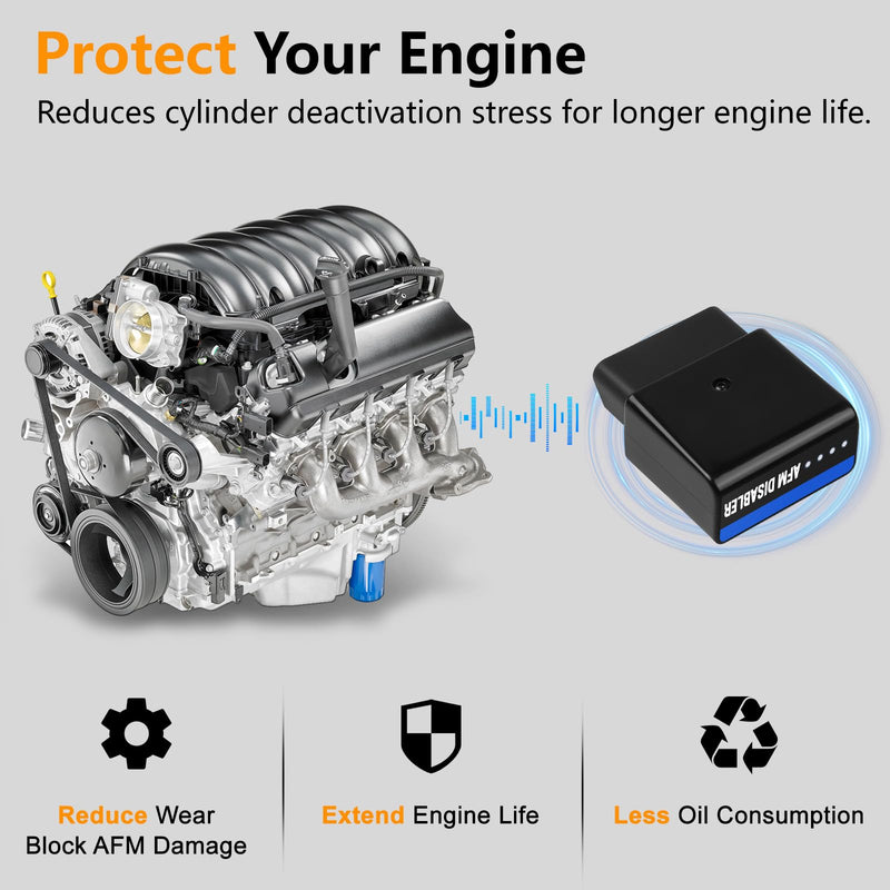 AFM Disabler 5.3 Silverado 1500 2010-2018, AFM/DFM Delete Device for Chevy GMC 4.3L 5.3L 6.0L 6.2L V6 V8, Active Fuel Management Disabler (Fits Sierra Yukon Tahoe Escalade etc) - Plug & Play