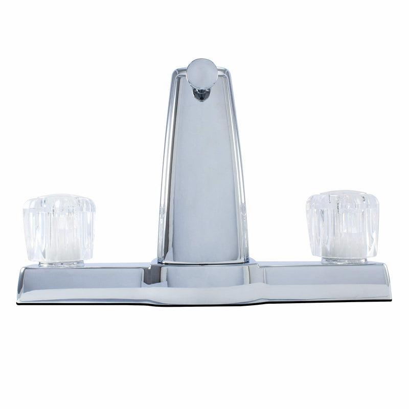 WMF Offset Mobile Home Tub Faucet spout, 8 inch Tub Spout with Diverter, Double Handle Shower Faucet, Chrome, 3 Hole, Bathtub Faucet for Mobile Home, Trailer House, Campers, Motorhome