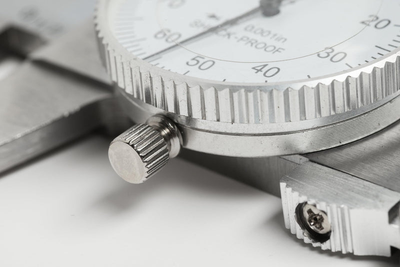 PEC Dial Caliper 0-6 Inch, Stainless Steel Precision Measuring Tool with Shock-Proof Dial, High Accuracy ±0.001" 0-6“