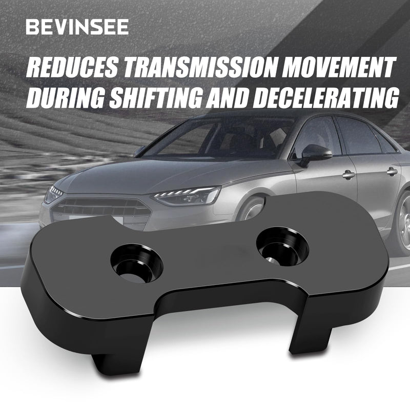 Bevinsee Transmission Mount Insert Compatible with Audi B9/B9.5 A4/A5 Allroad 2.0t TFSI S4 S5 SQ5 3.0t TFSI Billet Aluminum Black