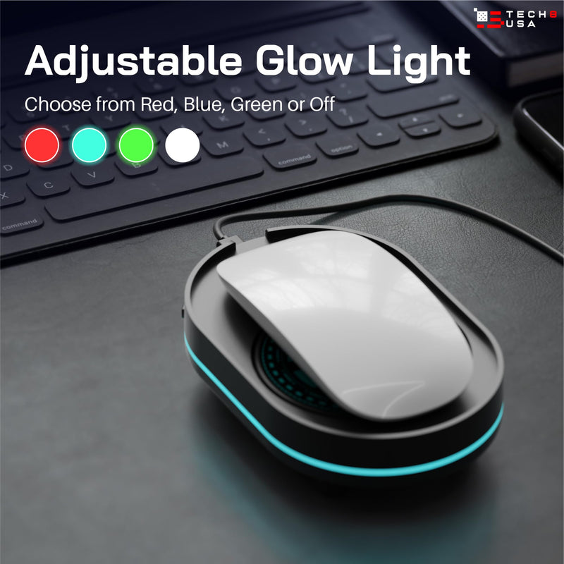 TECH8 USA Mouse Mover Device, Undetectable Mouse Jiggler for Laptops, PC, No Software, Random Movement, Patented, Designed, Engineered, Packaged in USA - 3D Hologram Alien