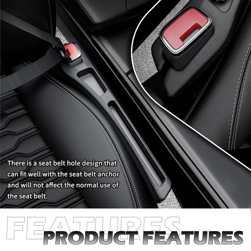 2PCS Car Seat Gap Filler Organizer,Multifunctional Car Gap Filler Organizer Storages Phone Key Avoids Things Falling,Universal Car Blocker Between Seats Car Organizer Car Accessories Balck