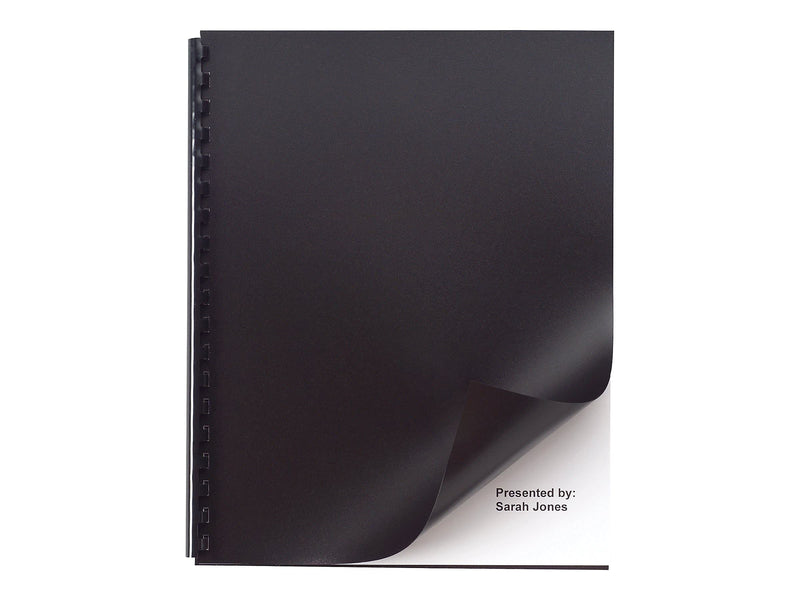 GBC Solids Standard Presentation Covers, Non-Window, Square Corners, Black, 50 Pieces Per Box (2514493) (1) Black Pack of 50