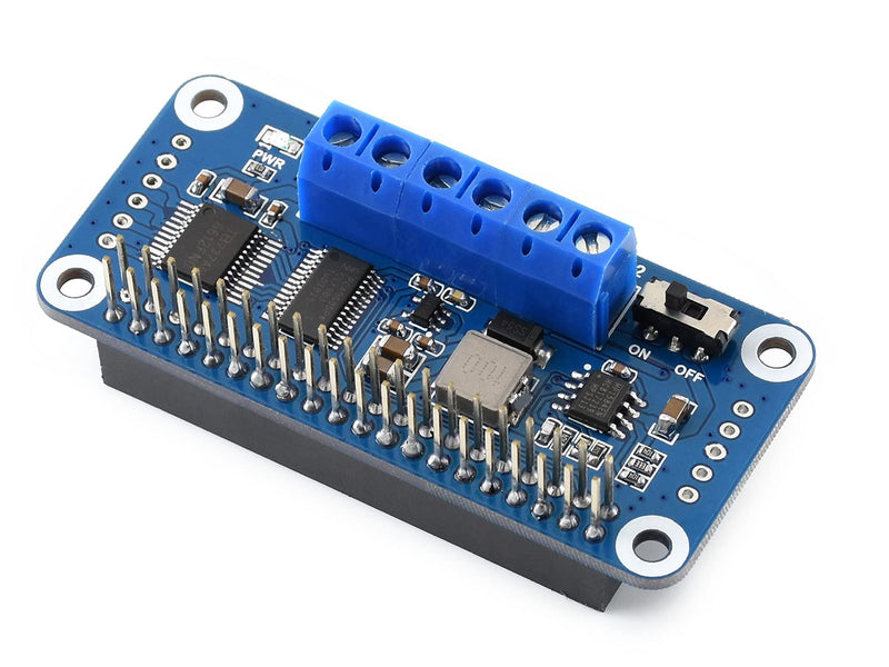 Waveshare Motor Driver HAT for Raspberry Pi Zero/Zero W/Zero WH/2B/3B/3B+ via I2C Interface Driving Two DC Motors