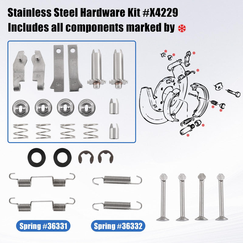 Parking Brake Hardware Kit Stainless Steel Compatible with 1965-1982 Chevy Corvette C2 C3 LH & RH