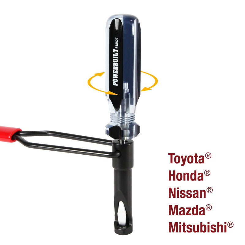 Powerbuilt 10 Millimeter Jam Nut Valve Adjustment Tool, Slotted Valve Adjusting Stud, Honda, Nissan, Toyota, Japanese Vehicle Engines - 648827 10mm