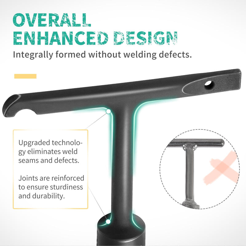 Penta Wrench with T-Handle,Heavy Duty Lineman Wrench made by CrMo steel,the key for Pentagon Curb Boxes 1 Black