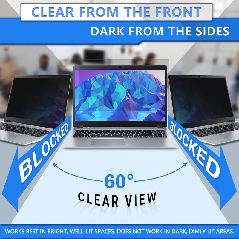 ZOEGAA Laptop Privacy Screen 14 inch for 16:10 Aspect ratio, 14" Removable Anti Glare Protector Blue Light Filter Shield Compatible with Lenovo Hp Dell Acer Asus Thinkpad Envy Xps 14 Inch Laptop Screen with 16:10 Aspect ratio Black