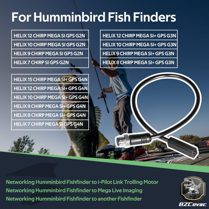 720074-12 AS EC QDE Ethernet Dongle Adapter Cable for Humminbird Helix Fish Finders 1 pcs