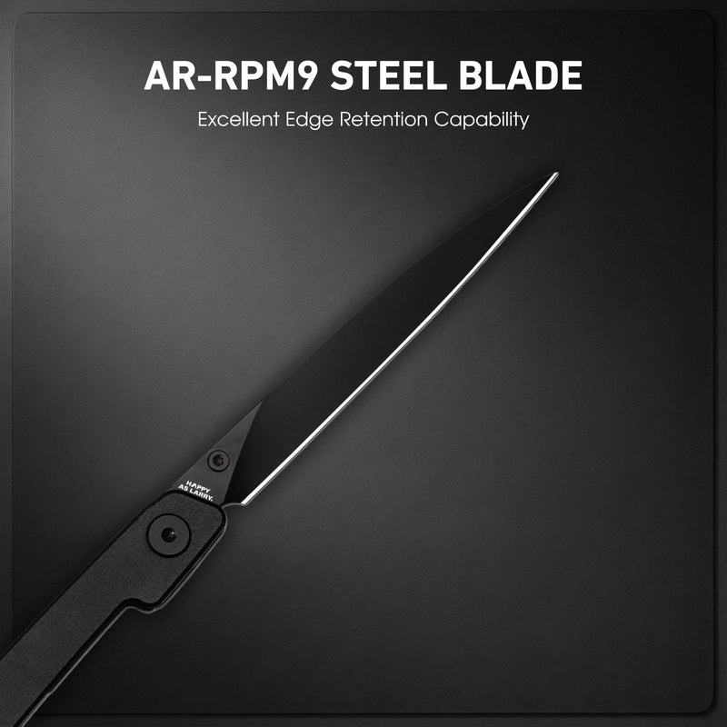 CJRB Lanky EDC Pocket Knife for Men, 3.58" AR-RPM9 Steel Blade Utility Knife with Liner Lock Pocket Clip for Home Office Gifts, Designed by Jake Diaz (J1965) AR-RPM9 Blade & Black Aluminum Handle