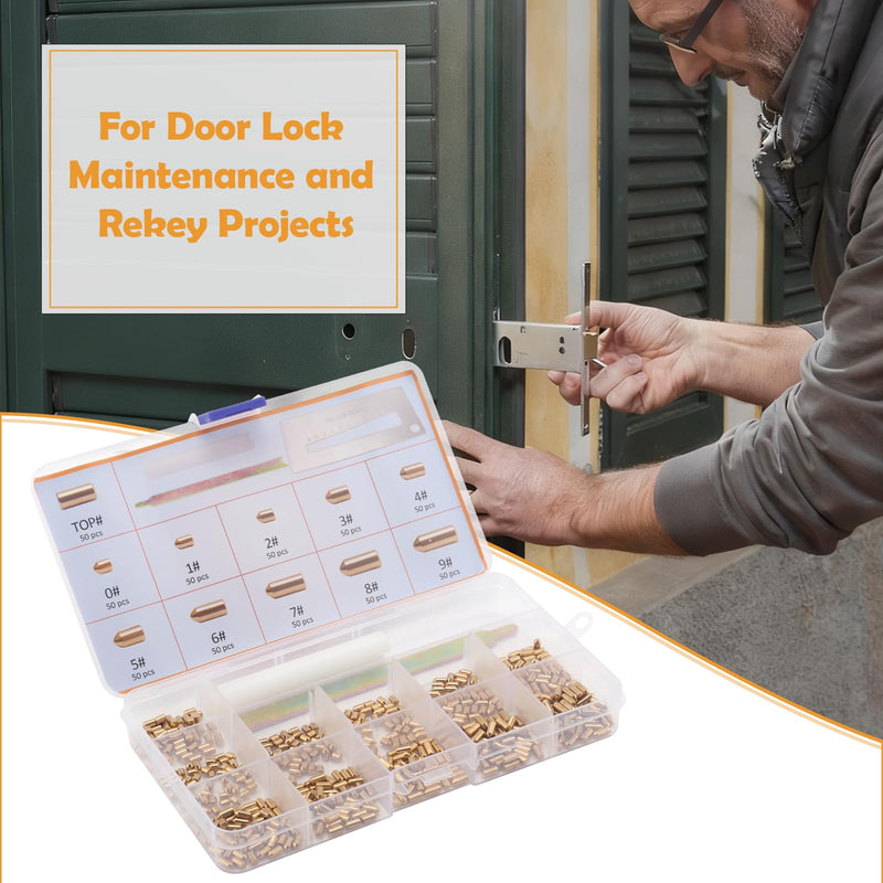 SC1/SC4 Keyway Re-Key Kit Compatible with Schlage Rekeying Kit for Home Security and Door Locks with Bottom Pins (0-9, 50 Each)