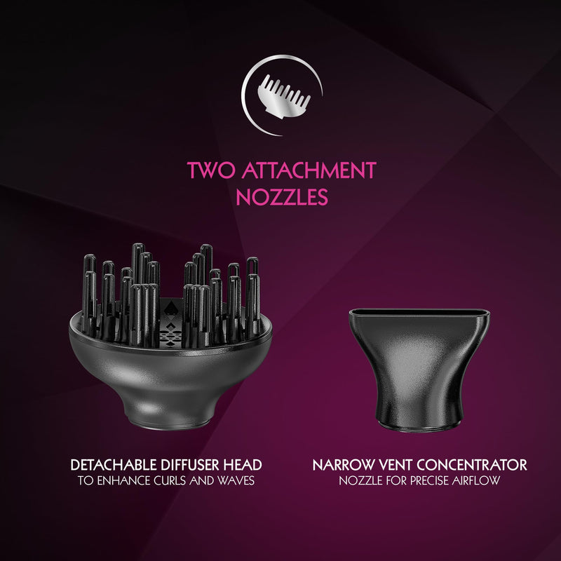  [AUSTRALIA] - Wahl Power Shine Dryer, Cool Shot Button, 3 Heat and 2 Speed Settings, Adjustable Temperature, Quick Dry Airflow, Fast Drying, Enhance Curls and Waves
