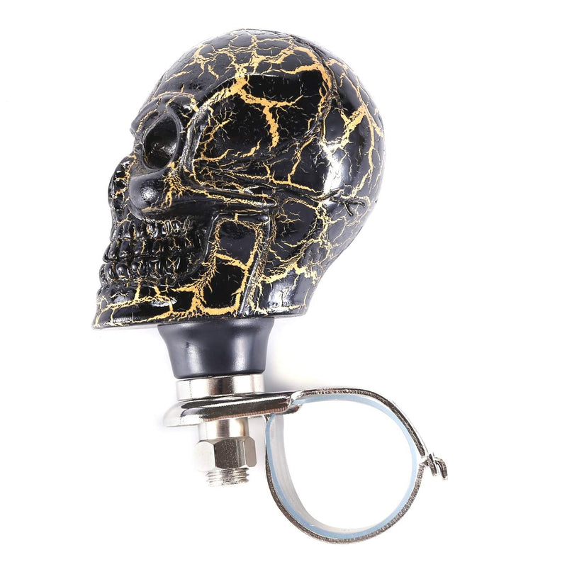 Skull Steering Wheel Spinner Knob Suicide Power Handle Turning Driving Universal Fit Most Vehicles Cars Trucks Tractors Mowers Forklifts Boat Golf Carts (Black Pattern) black pattern