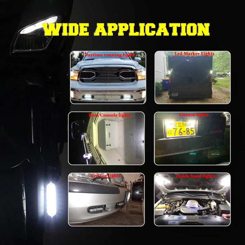 Chelhead 12V Mini Led Light Bars 5.7 Inch 6500K White Backup Daytime Running Lights 24V Trucks Side Marker Indicator Lighting Compatible with ATV SUV Jeep Boat Motor 4x4 Ford F150