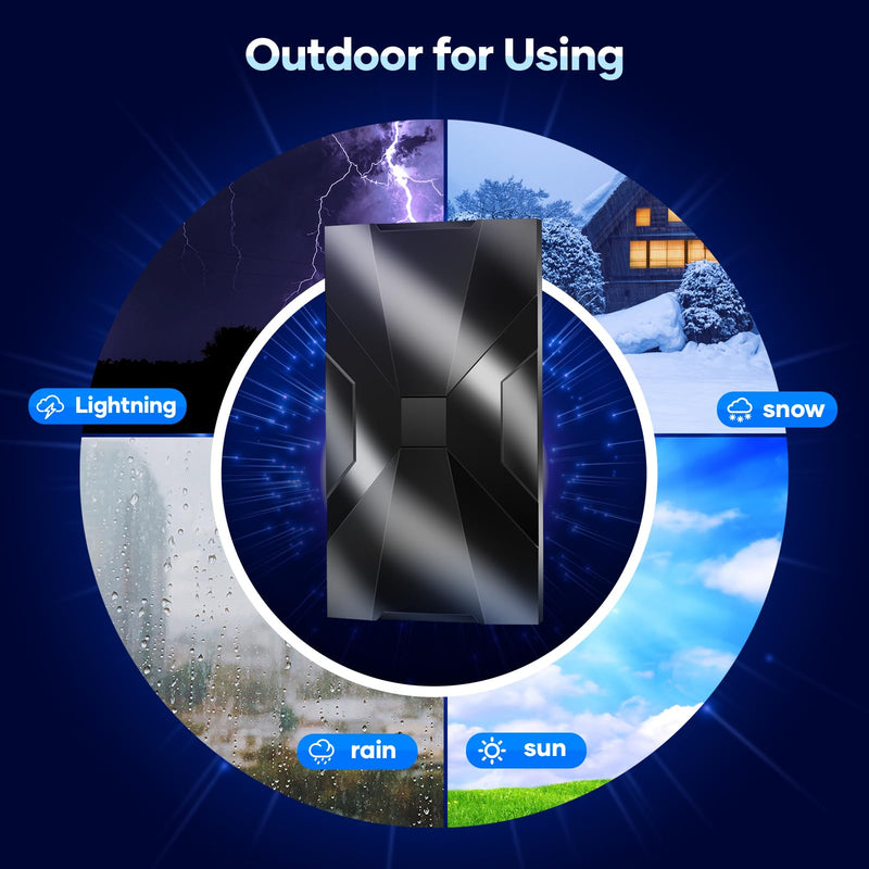 2026 TV Antenna Indoor Outdoor,Antenna for Smart TV for 2K/4K,2200+ Miles Range Reception Digital tv Antenna Indoor for Local Channels,Waterproof Design,36 Ft Cable
