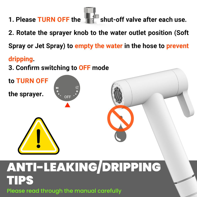 RV Bidet Sprayer – All Metal, RV Handheld Bidet with Water Hose & RV Fitting, Wall-Mount Toilet Sprayer for Motorhomes, Fifth Wheels, Trailers & Campers Toilet (WallMount)