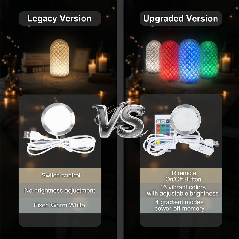 10PCS Remote Control RGB LED Lamp Kit 001 for Bambu Lab H2D/X1/P1P/A1 Multicolor Includes Button Battery Makerworld for Anycubic Makeronline 3D Printer Light DIY Hardware Model Parts USB 10 PCS RGB LED Light
