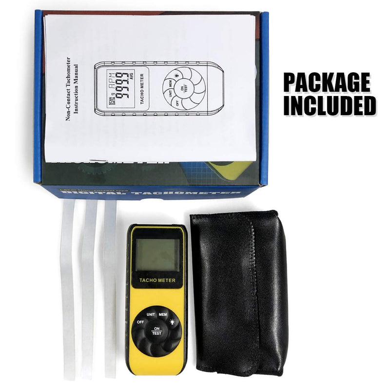  [AUSTRALIA] - Photo Tachometer Non-Contact 7.0-99,999 RPM Speed Meter, AIOMEST Laser Automotive Speedometer, Tach Gauge Tester Measure RPM for Car Truck Motorcycle Engine Lawn Mower with Data Logging AI-9235C 1.8 Distance,w/ Backlit