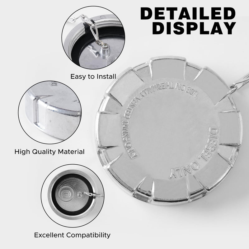 Fuel Tank cap Gas Cap - Non-Locking, Solid, 3 In 1/2 in for Kenworth Trucks