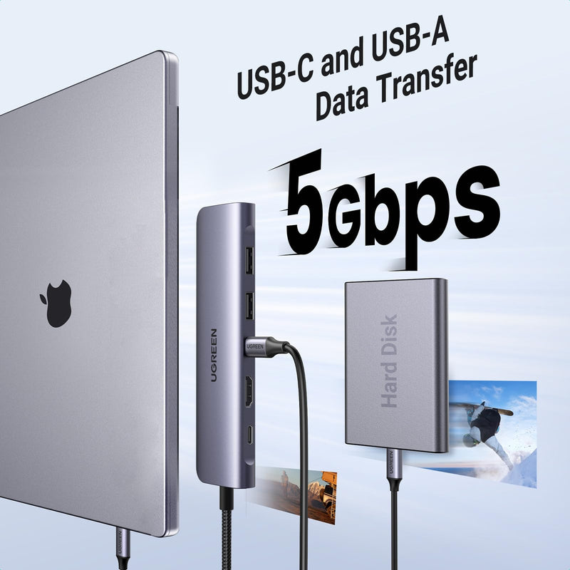 UGREEN USB C Hub 10Gbps Bundle with UGREEN Revodok 1071 USB C Hub